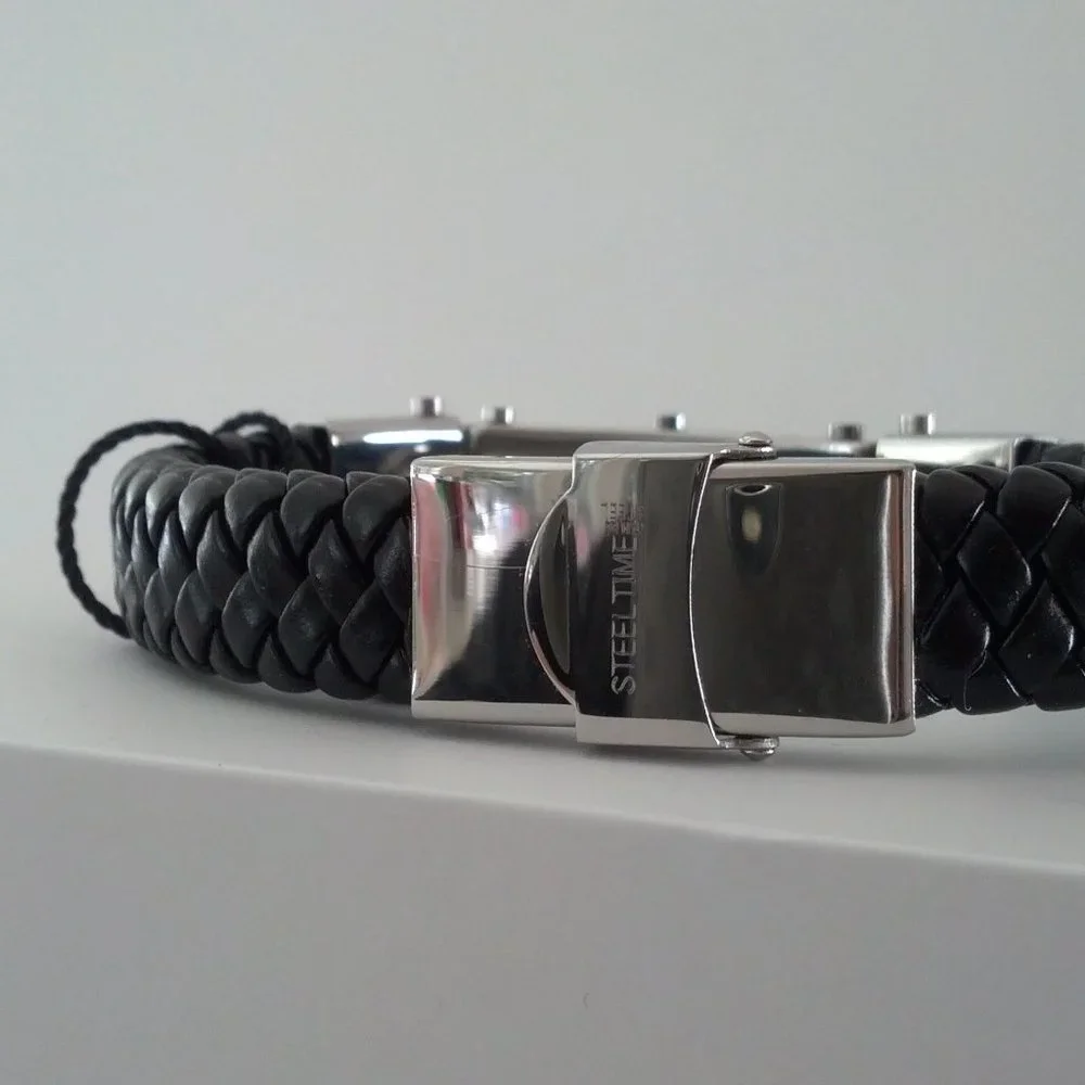 STEELTIME  Bicycle Chain Accent Bracelet